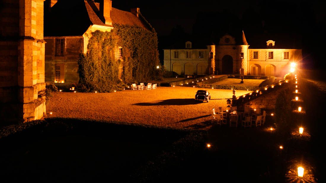 Bougies pour un mariage au Château d'Alincourt