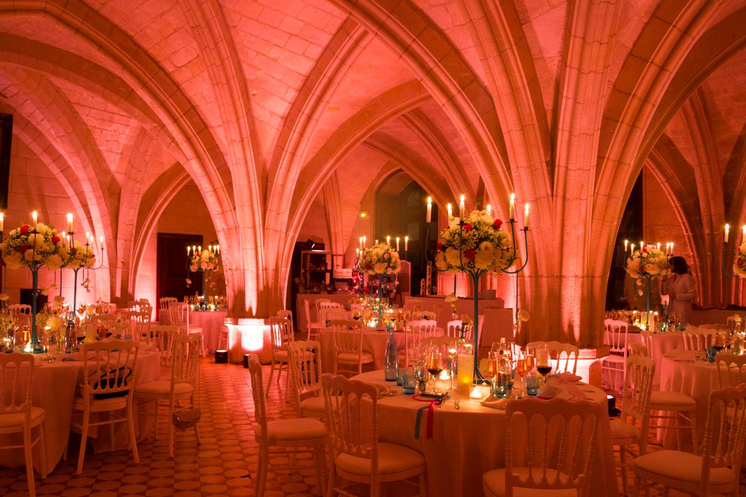 Eclairage mariage à l'Abbaye de Longpont