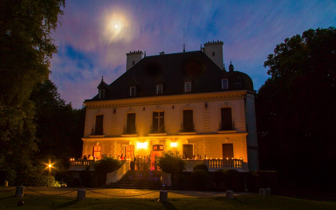 Eclairage d'une soirée au Château du Bois la Croix